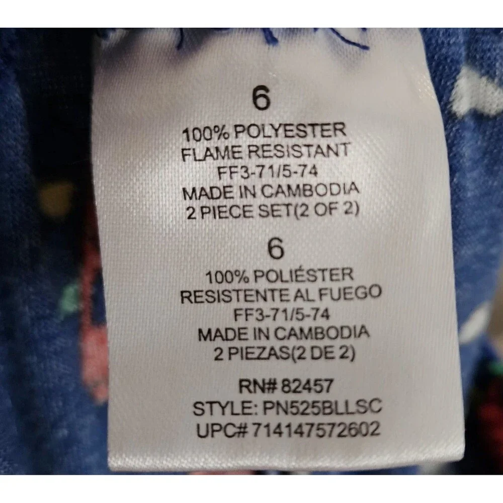 Peanuts Christmas 2 Piece Pajamas Set - Family - Kids‎ Boys Girls size 6 - NEW